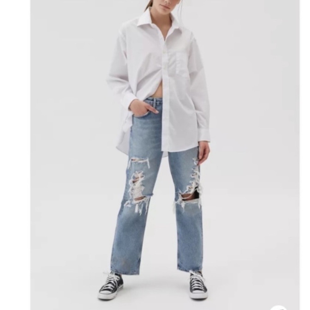 Agolde 90s Mid Rise Loose Fit Straight Jeans in Major 24